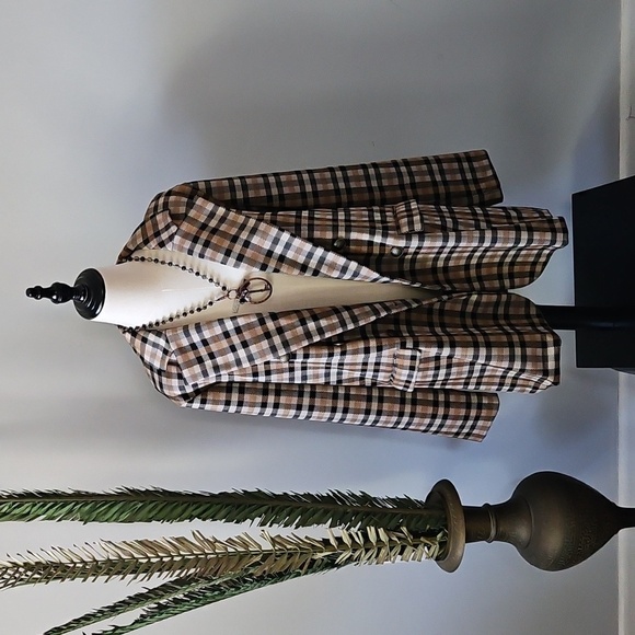 Maurices Caramel, Tan, and Brown Checkered Blazer NWOT - Picture 2 of 16